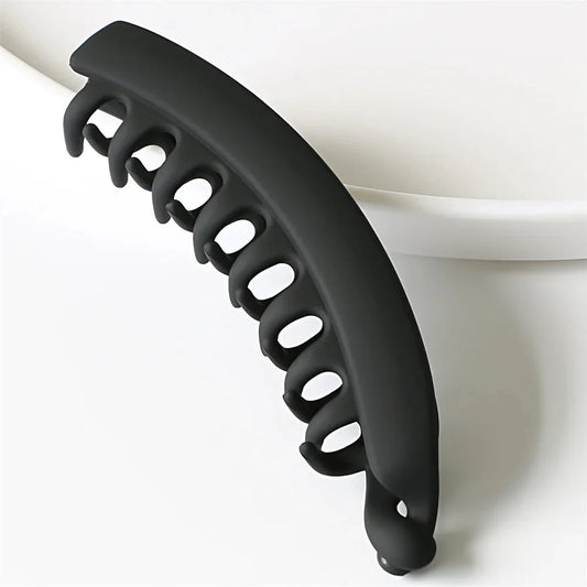 Black frosted banana hair clip