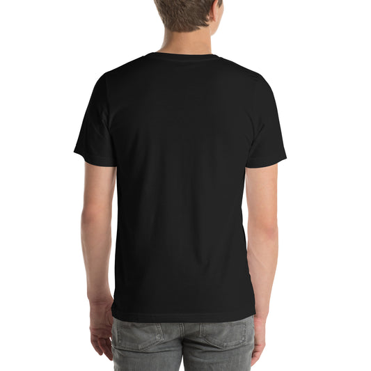 Back digital mockup of the black Will Power “My Mind Is Bigger” tee, showing the plain, unprinted back.